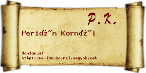 Perián Kornél névjegykártya